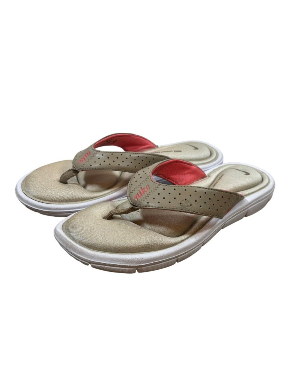 Nike Comfort Footbed Flip Flops Thong Sandals Women's Size 9 Tan Slides